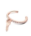 Little Key Shaped CZ Crystal Silver Ear Cuff EC-1464